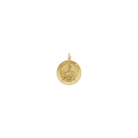 Sacred Heart of Mary Medal 15 mm (14K) framhlið - Popular Jewelry - Nýja Jórvík