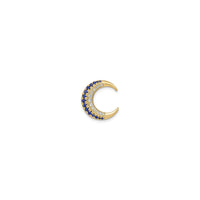 Sapphire and Diamond Crescent Moon Pendant (14K) front - Popular Jewelry - نيو يارڪ