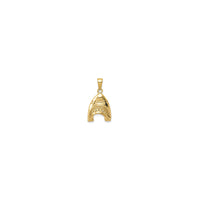 Shark Head Mouth Open Pendant (14K) front - Popular Jewelry - New York