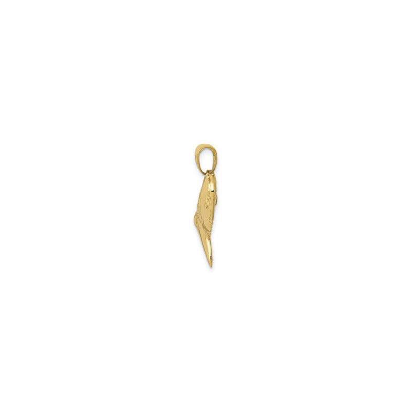 Shark Tooth 3D Pendant (14K) side - Popular Jewelry - New York