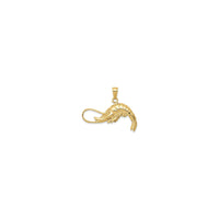 Shrimp Pendant (14K) front - Popular Jewelry - New York