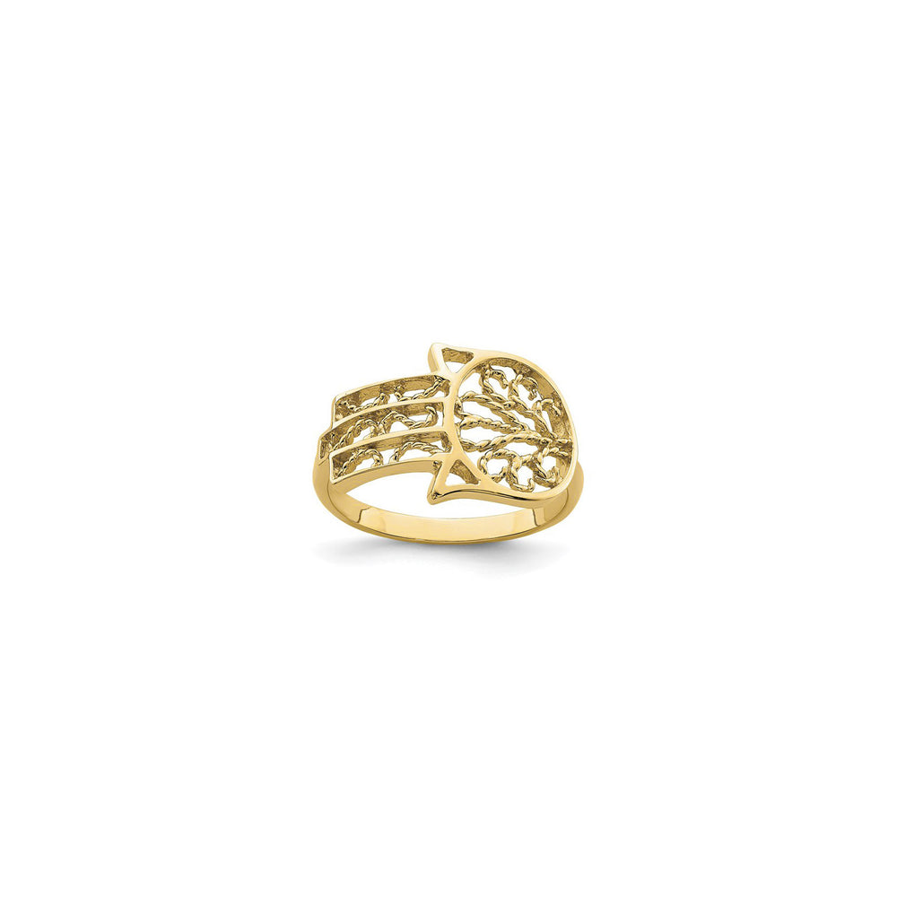 Sideways Hamsa Ring (14K) Main - Popular Jewelry - New York