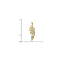 Měřítko přívěsku Andělské křídlo (14K) ze stříbrného peří - Popular Jewelry - New York