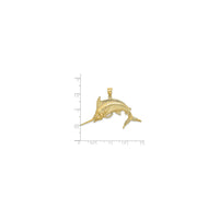 Lompat Ikan Marlin Liontin Skala Kecil (14K) - Popular Jewelry - New York