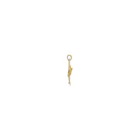 Jumping Marlin Fish Pendant Small (14K) side - Popular Jewelry - New York