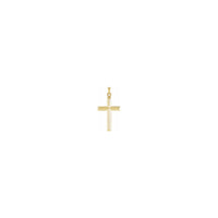ດ້ານ ໜ້າ Pyramidal Cross Pendant ຂະ ໜາດ ນ້ອຍ (14K) - Popular Jewelry - ເມືອງ​ນີວ​ຢອກ