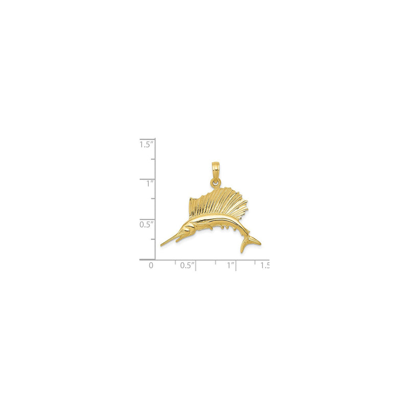Sailfish Pendant small (14K) scale - Popular Jewelry - New York