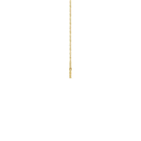 Small Sideways Cross Necklace yellow (14K) side - Popular Jewelry - New York