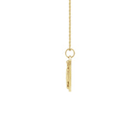 Collar de medalla ovalada de serpe lado amarelo (14K) - Popular Jewelry - Nova York