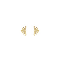 Starburst Stud Earrings yellow (14K) front - Popular Jewelry - New York