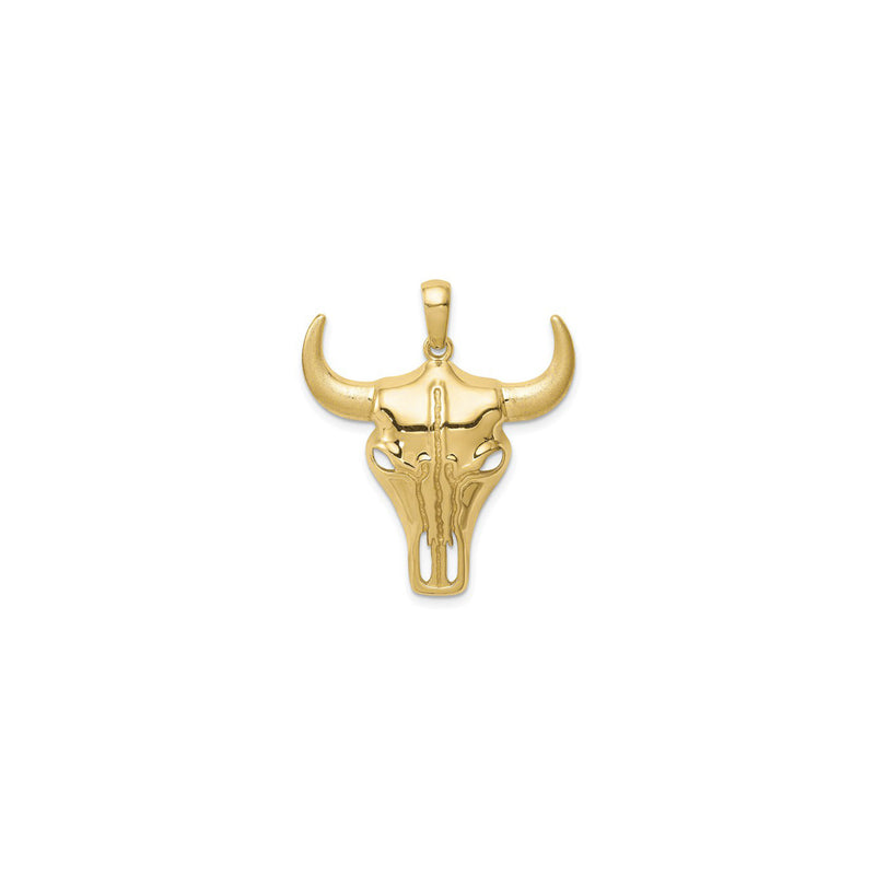 Steer Skull Pendant (14K) front - Popular Jewelry - New York