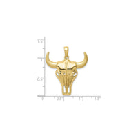Steer Skull Pendant (14K) stupnica - Popular Jewelry - New York