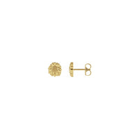 Saulespuķu auskari dzelteni (14K) galvenie - Popular Jewelry - Ņujorka