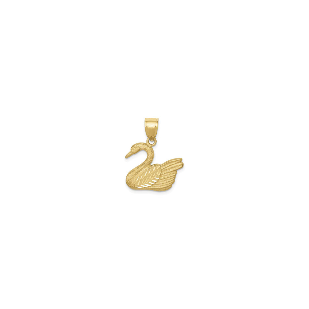 Swan Pendant (14K) front - Popular Jewelry - New York