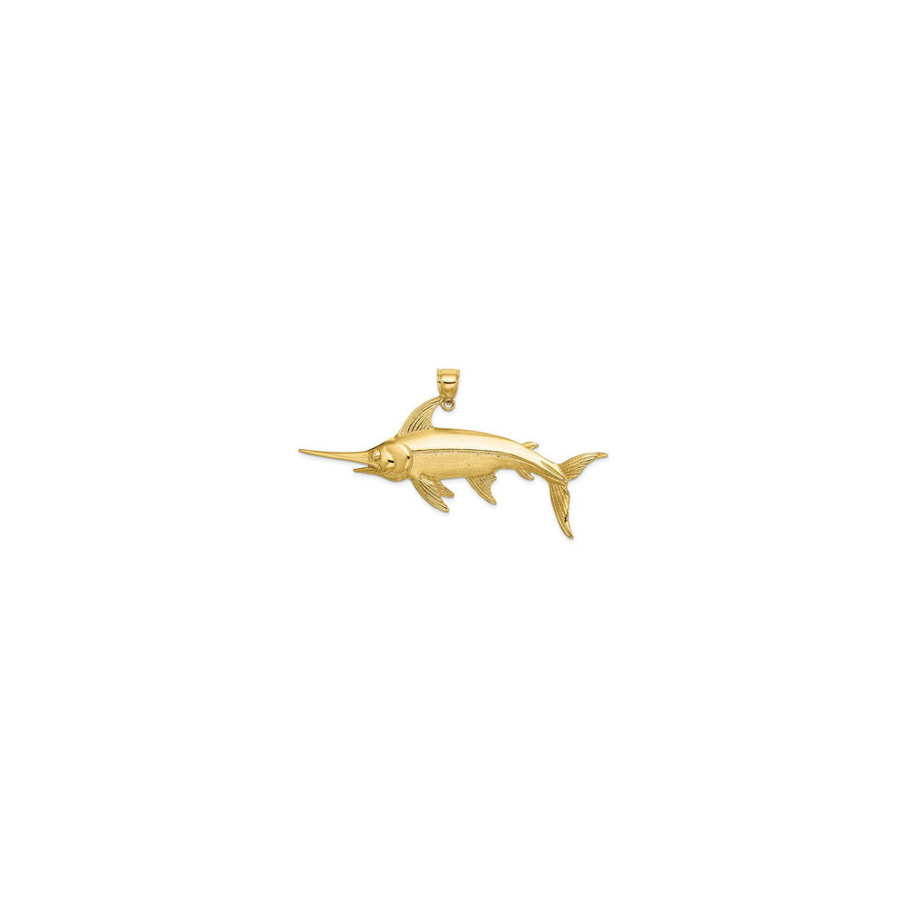 Swordfish Pendant (14K) front - Popular Jewelry - New York