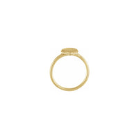 Teardrop Beaded Stackable Signet Ring yellow (14K) setting - Popular Jewelry - New York