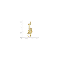 টেক্সচার্ড ঝুলন্ত বানর দুল (14 কে) স্কেল - Popular Jewelry - নিউ ইয়র্ক