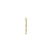 टेक्स्चर हँगिंग मंकी पेंडेंट (14 के) साइड - Popular Jewelry - न्यूयॉर्क