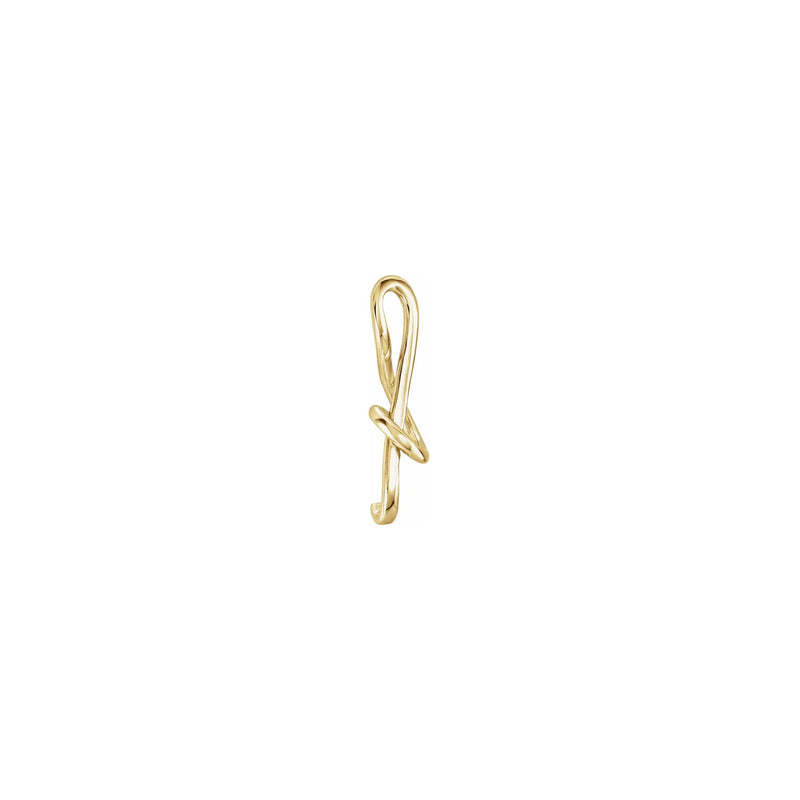 Treble Clef Musical Note Pendant yellow (14K) side  - Popular Jewelry - New York