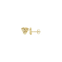 Triangle Knot Stud Earrings gule (14K) hoved - Popular Jewelry - New York
