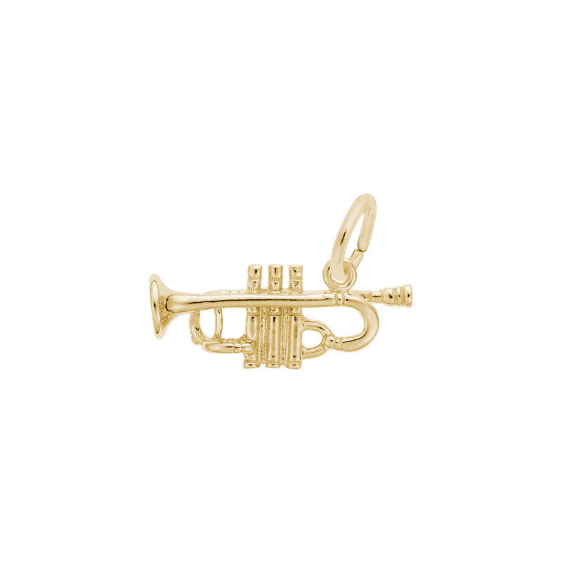 Trumpet Charm yellow (14K) main - Popular Jewelry - New York