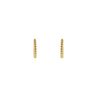 Twisted Rope Earrings yellow (14K) front - Popular Jewelry - New York