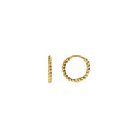 Naušnice od upletenog užeta žuta (14K) glavna - Popular Jewelry - New York