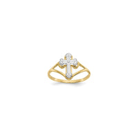 Two-Tone Budded Cross Ring (14K) main - Popular Jewelry - New York