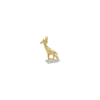 Two-Toned Giraffe Pendant (14K) front - Popular Jewelry - New York