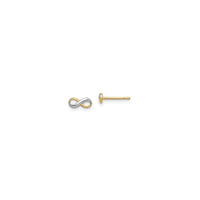 Two-Toned Infinity Stud Earrings (14K) main - Popular Jewelry - New York