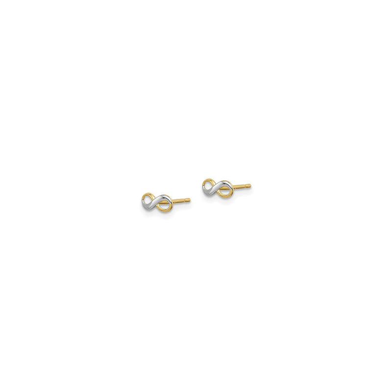 Two-Toned Infinity Stud Earrings (14K) side - Popular Jewelry - New York