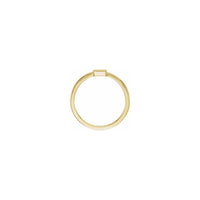 Vertical Rectangle Stackable Signet Ring yellow (14K) setting - Popular Jewelry - New York