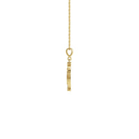 Kalung Palang Virgin Mary berwarna kuning (14K) - Popular Jewelry - New York