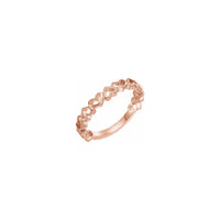 Sirds kontūru mainīgais gredzens roze (14K) galvenais - Popular Jewelry - Ņujorka