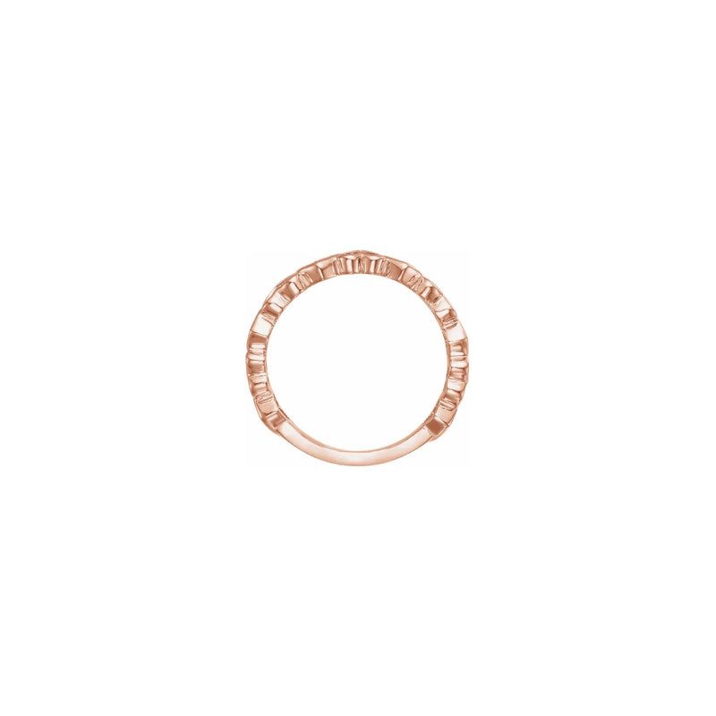Alternating Heart Contours Ring rose (14K) setting - Popular Jewelry - New York