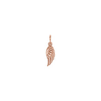 Angel Wing Charm rose (14K) front - Popular Jewelry - New York