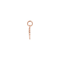 Angel Wing Charm rose  (14K) side - Popular Jewelry - New York