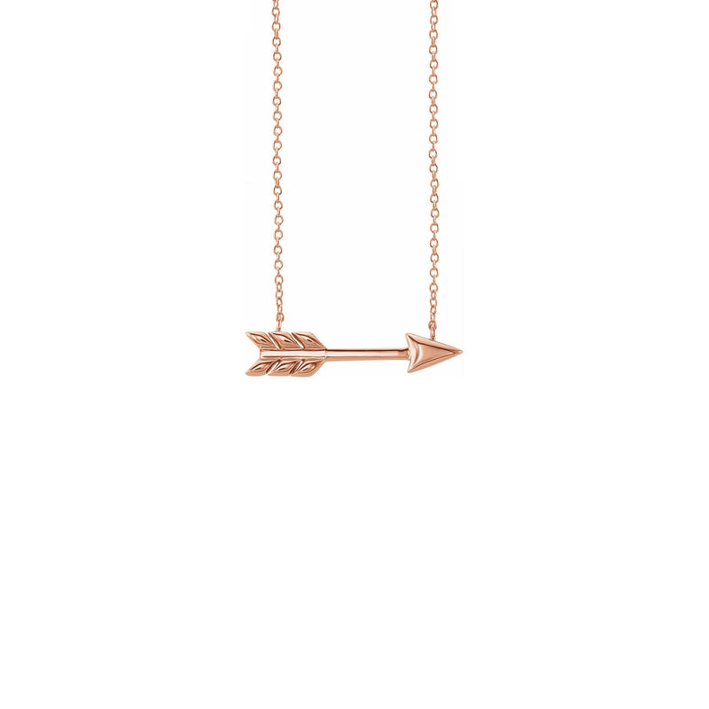 Arrow Necklace rose (14K) front - Popular Jewelry - New York