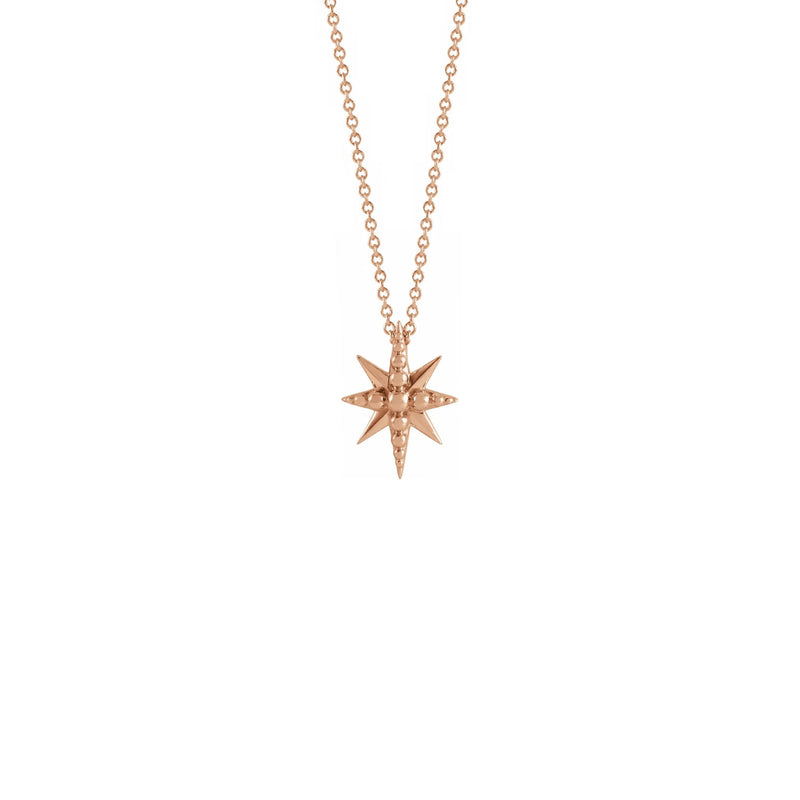 Beaded Starburst Necklace rose (14K) front - Popular Jewelry - New York