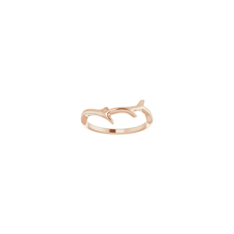 Branch Ring rose (14K) front - Popular Jewelry - New York
