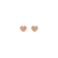 Broken Heart Stud Earrings rose (14K) front - Popular Jewelry - New York
