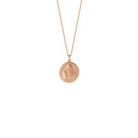 Budas medaljona kaklarotas roze (14K) priekšpusē - Popular Jewelry - Ņujorka