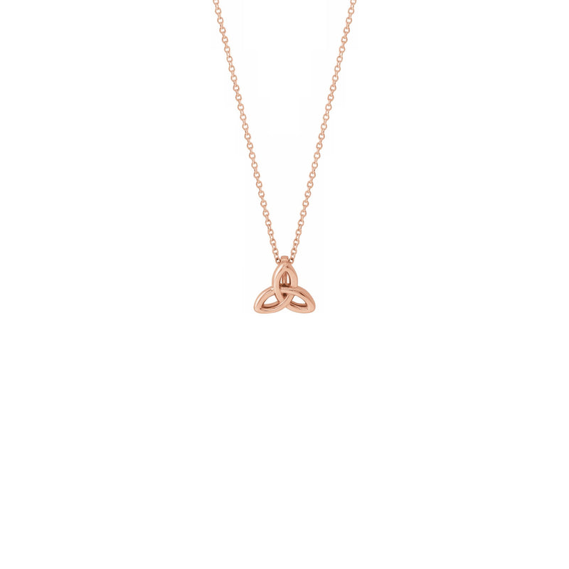 Celtic-Inspired Trinity Necklace rose (14K) front - Popular Jewelry - New York
