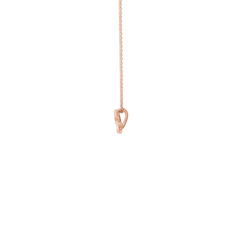 Celtic-Inspired Trinity Necklace rose (14K) side - Popular Jewelry - New York