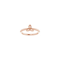 Celtic-Inspired Trinity Stackable Ring rose (14K) front - Popular Jewelry - New York