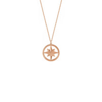 Compass Necklace rose (14K) front - Popular Jewelry - New York