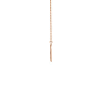 Collar de compás rosa (14K) lateral - Popular Jewelry - Nova York