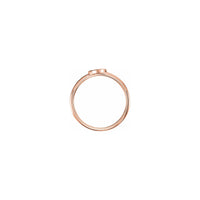 Crescent Moon saliekama gredzena roze (14 K) — Popular Jewelry - Ņujorka