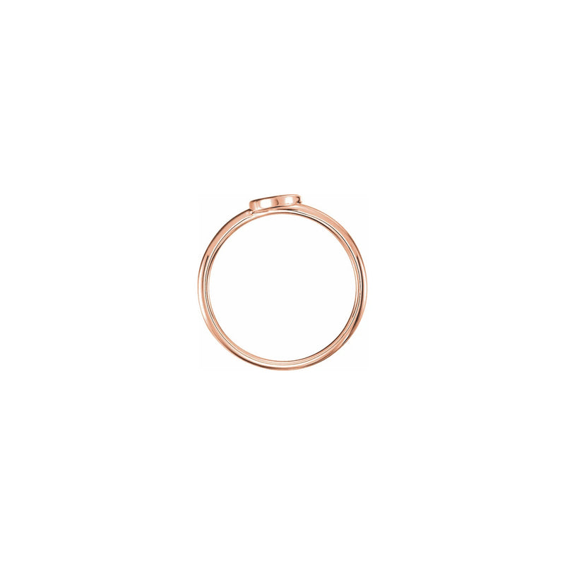 Crescent Moon Stackable Ring rose (14K) setting - Popular Jewelry - New York