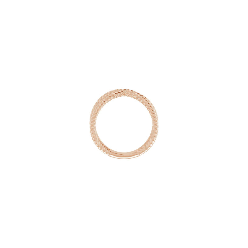 Criss-Cross Rope Ring rose (14K) setting - Popular Jewelry - New York